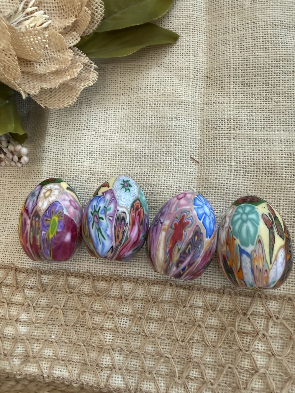 Set of 12 wax candles Easter , Floral, butterfly & Ladybug Design - Picture 3 of 6